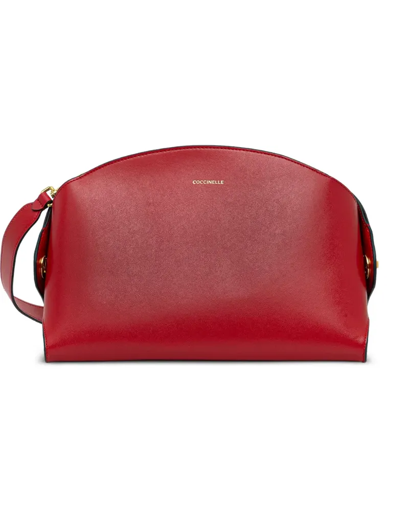 Coccinelle logo-print calf leather shoulder bag - Rot Rot