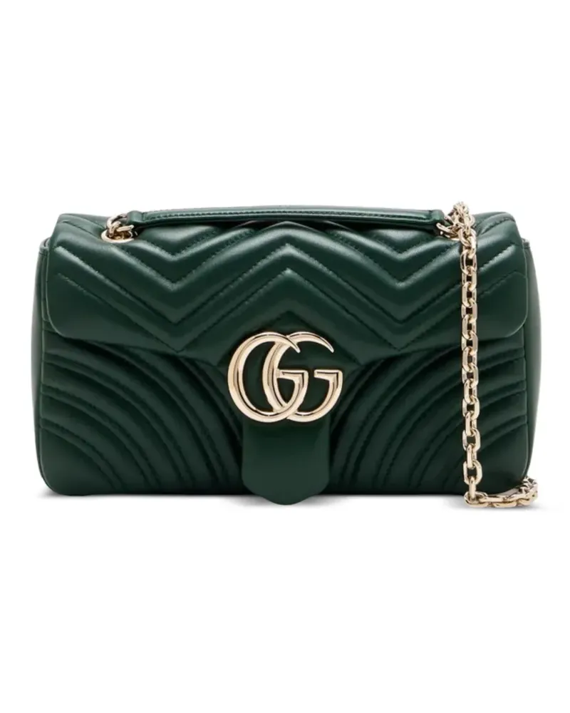 Gucci medium GG Marmont chevron shoulder bag - Grün Grün