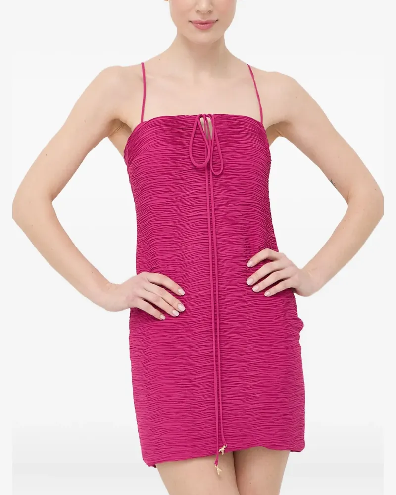 Patrizia Pepe zip ruched mini dress - Rosa Rosa