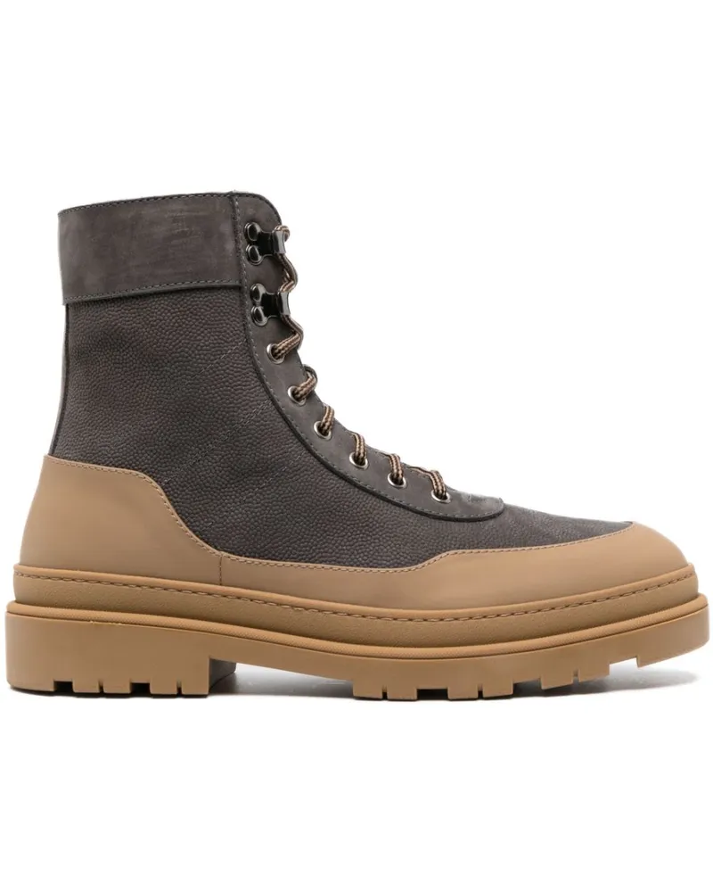 Brunello Cucinelli Klassische Schnürstiefel - Grau Grau