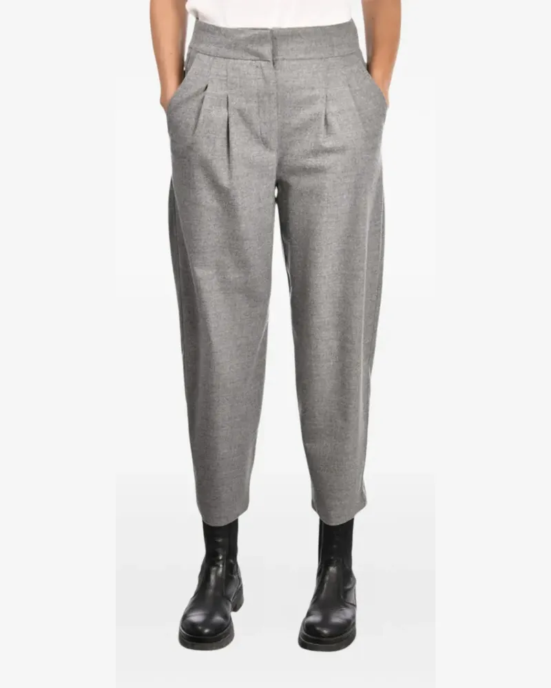Gran Sasso pleated trousers - Grau Grau