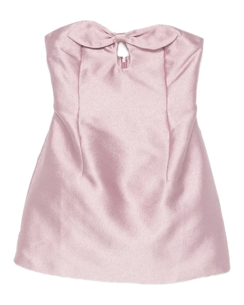 BERNADETTE Charlotte bow-detail mini dress - Rosa Rosa