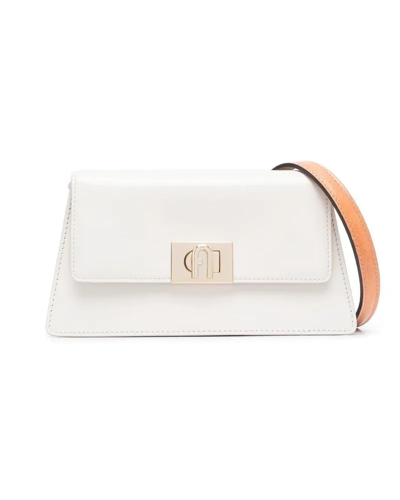 Furla Umhängetasche mit Drehverschluss - Weiß Weiß