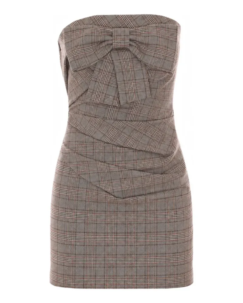 Aniye By Kariertes Cleo Kleid mit Schleife - Braun Braun