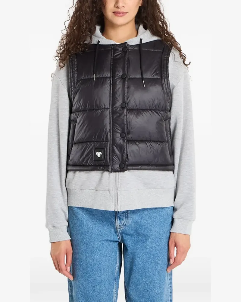Desigual Gesteppte Kapuzenjacke - Schwarz Schwarz