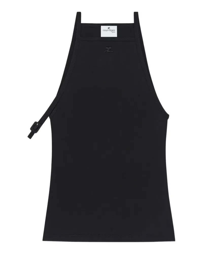 Courrèges Top mit Schnalle - Schwarz Schwarz