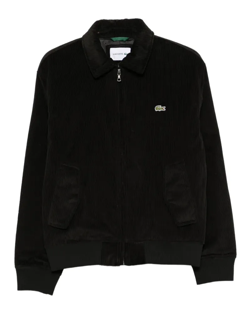 Lacoste Cordjacke mit Logo-Patch - Schwarz Schwarz