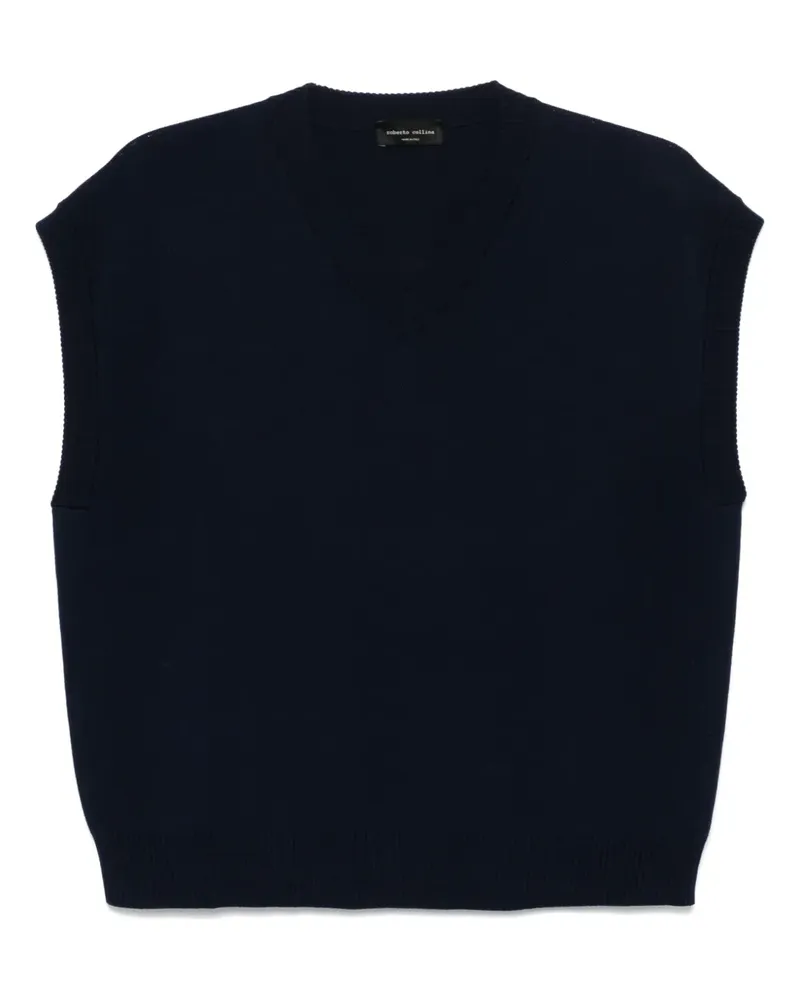 Roberto Collina Gestrickter Pullunder - Blau Blau