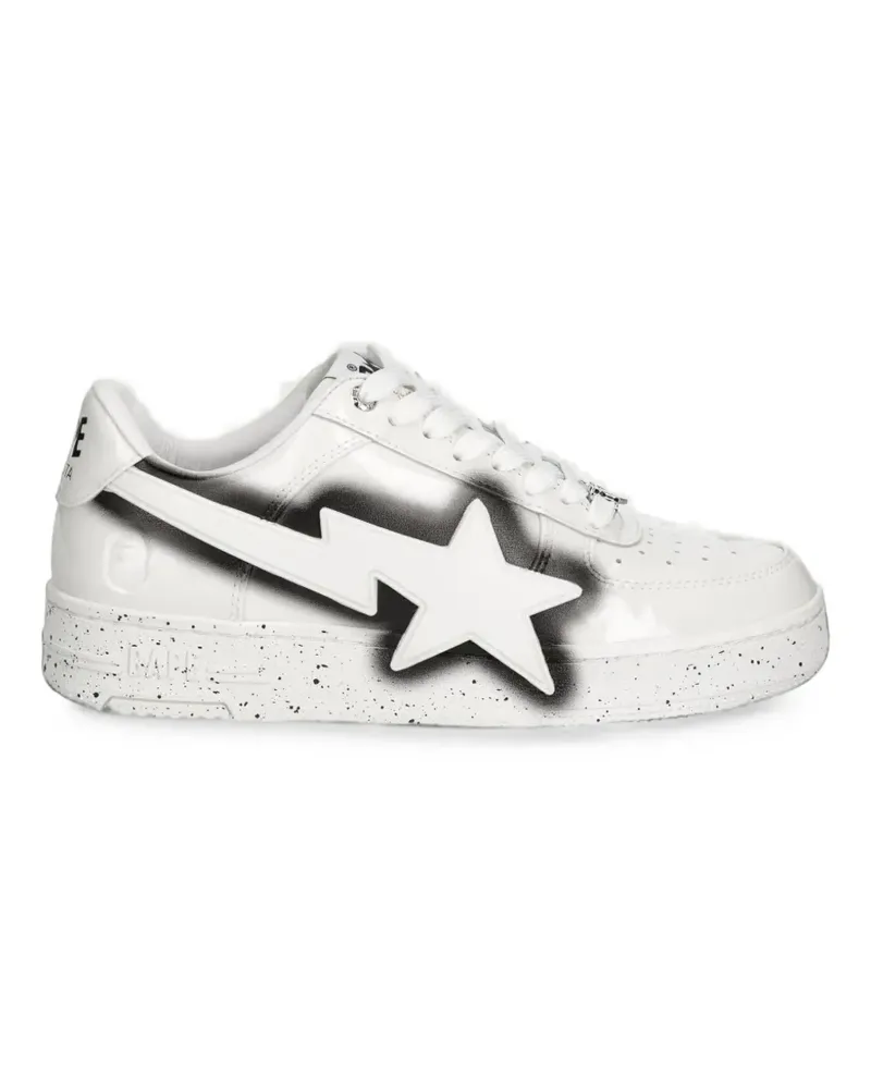 BAPE Bape Sta Sneakers mit Spray-Effekt - Weiß Weiß