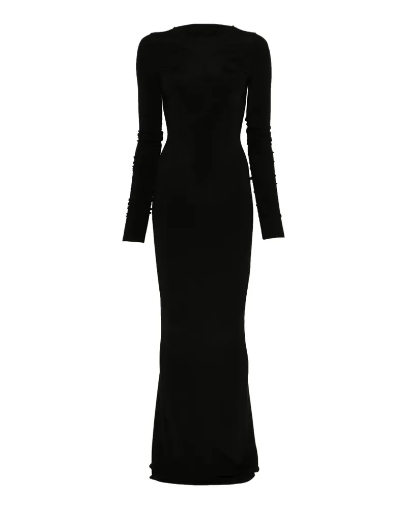 Rick Owens Temple long-sleeves maxi dress - Schwarz Schwarz