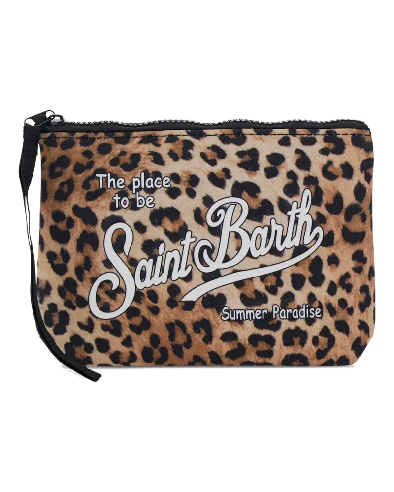 MC2 Saint Barth Aline Clutch mit Animal-Print - Nude Nude