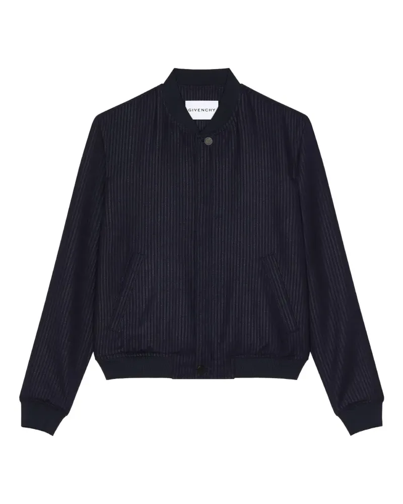 Givenchy Gestreifter Blouson aus Wolle - Blau Blau
