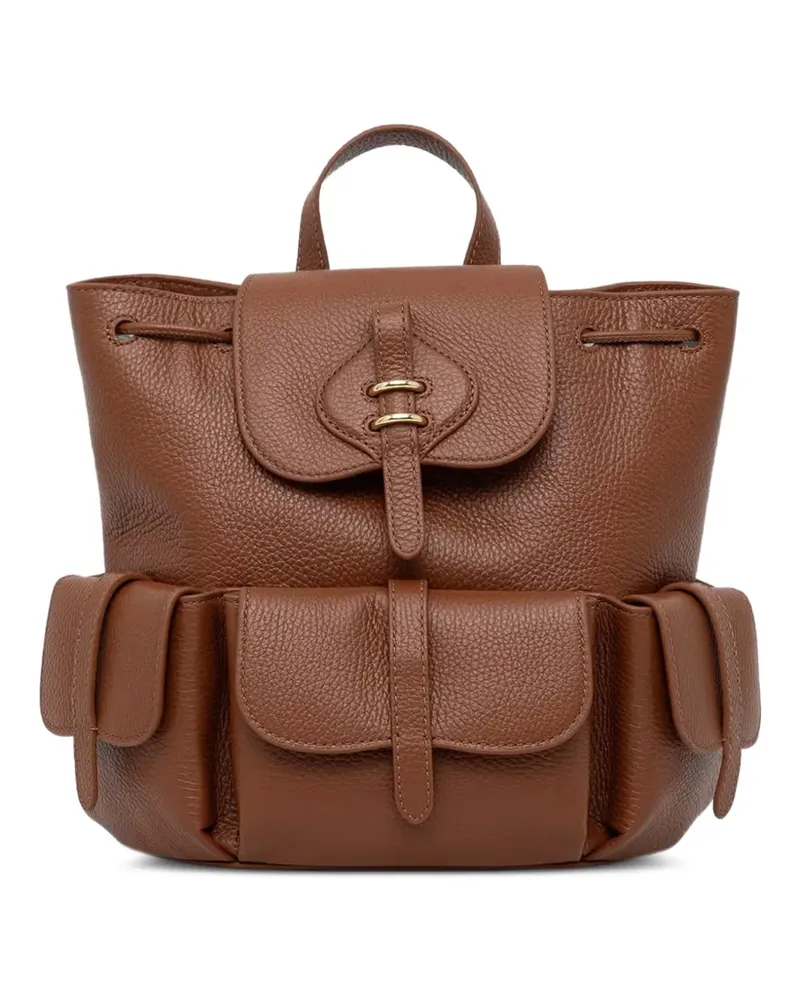Coccinelle Mittelgroßer Mavery Rucksack mit Kordelzug - Braun Braun