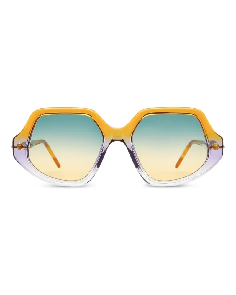 KUBORAUM Mask P20 geometric-frame sunglasses - Orange Orange