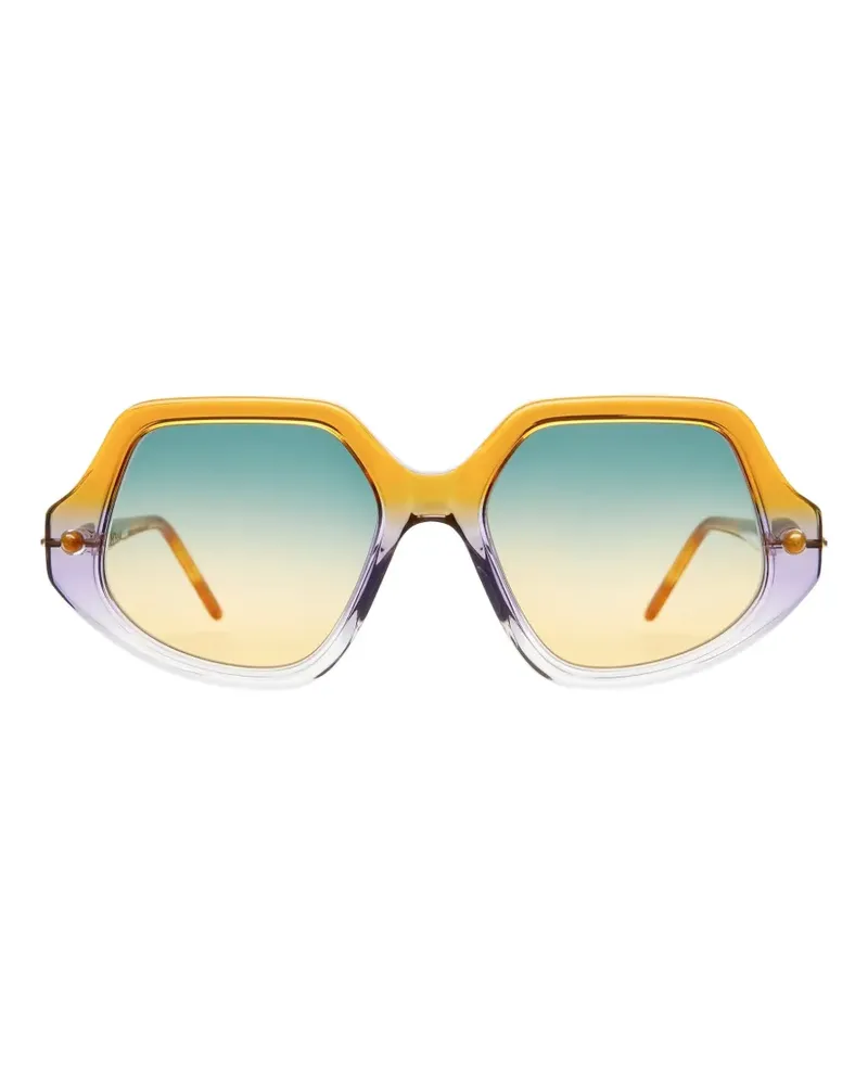 KUBORAUM Mask P20 geometric-frame sunglasses - Orange Orange