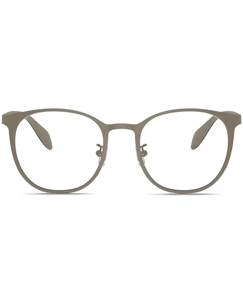Emporio Armani Brille mit Logo-Schild - Grau Grau