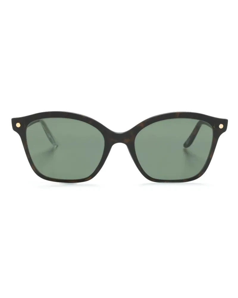 SNOB Milano Virgola Brille mit getönten Clip-On-Gläsern - Braun Braun
