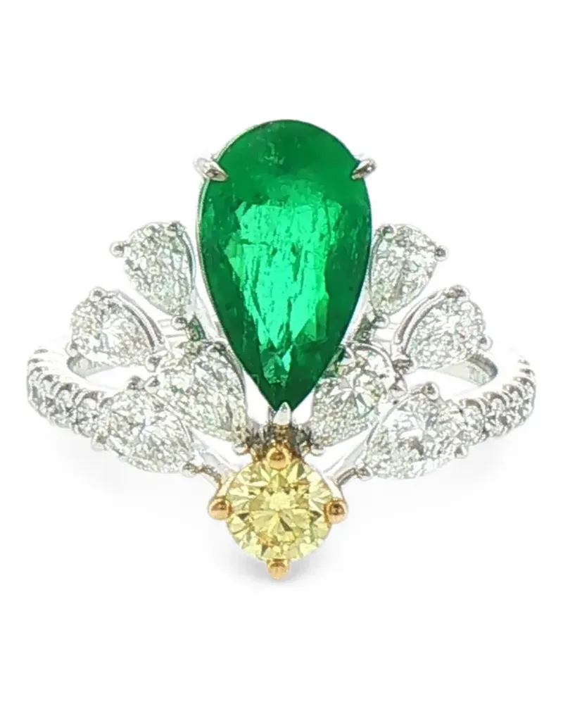 HYT Jewelry emerald and diamond ring - Silber Silber