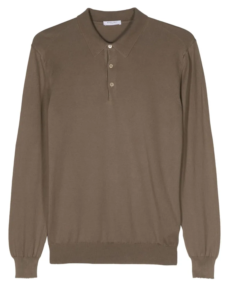 Boglioli Langärmeliges Poloshirt - Grün Grün