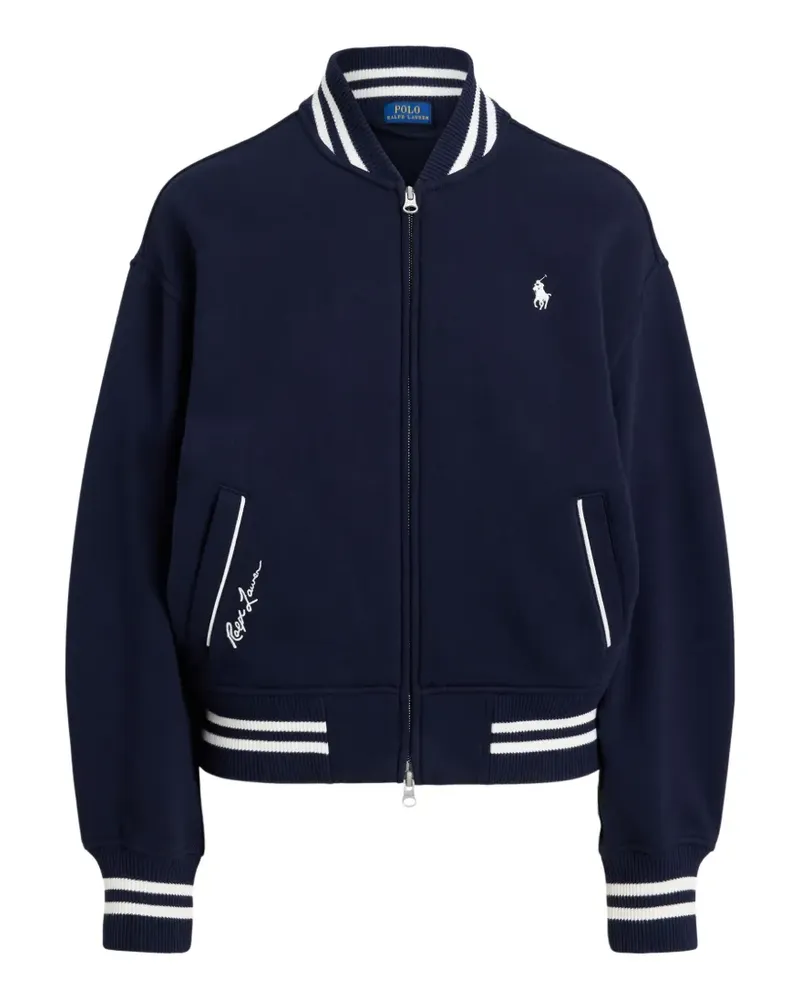 Ralph Lauren logo-embroidered bomber jacket - Blau Blau