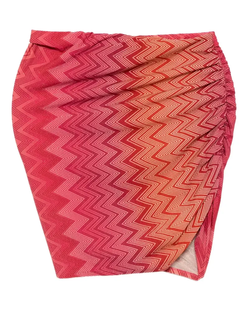 Missoni Gewickelter Rock mit Zickzackmuster - Rot Rot