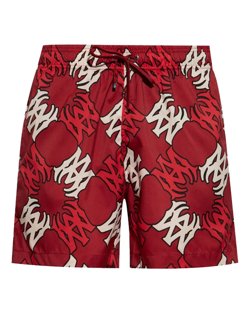 Amiri Badeshorts mit Logo-Print - Rot Rot