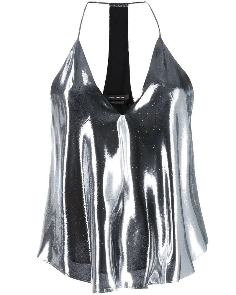 Isabel Marant Lamé-Top mit Metallic-Effekt - Silber Silber