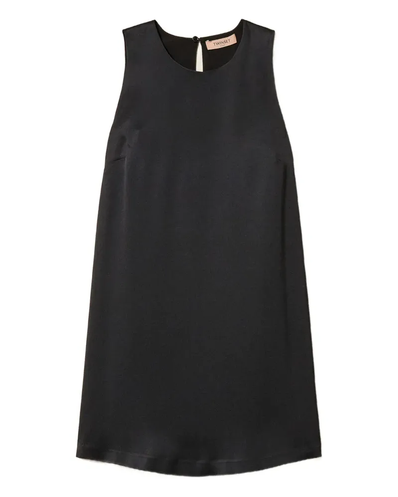 Twin-Set Blusentop mit rundem Ausschnitt - Schwarz Schwarz