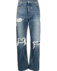 RHUDE Boxer Jeans im Distressed-Look Blau