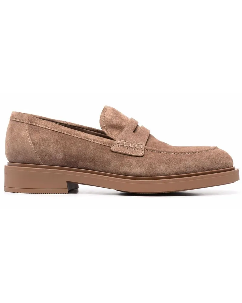 Gianvito Rossi Loafer mit runder Kappe - Braun Braun