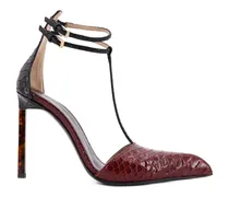 Pumps mit Python-Effekt 90mm - Rot