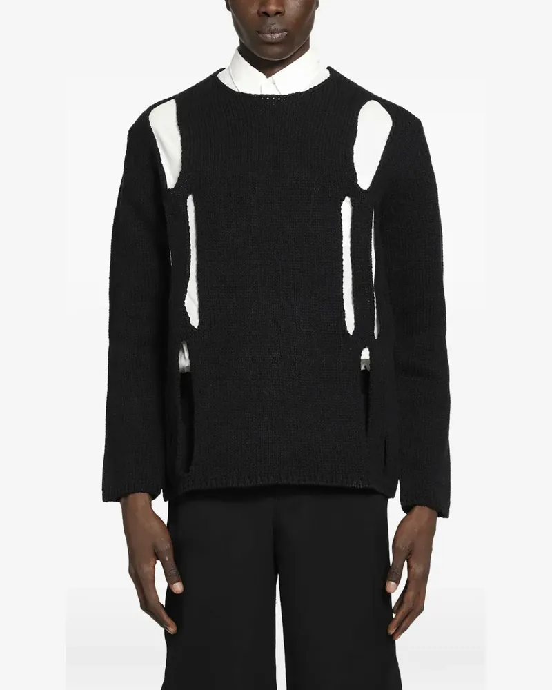 Comme des Garçons Pullover mit Cut-Out - Schwarz Schwarz