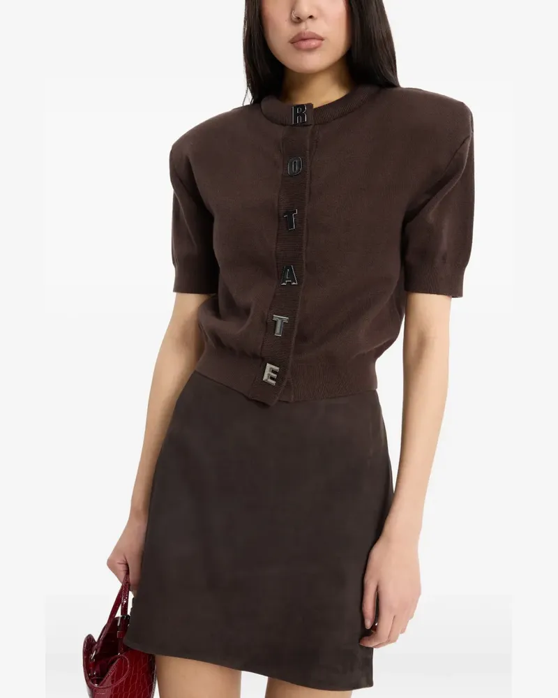ROTATE Birger Christensen Kurzärmeliger Cardigan - Braun Braun