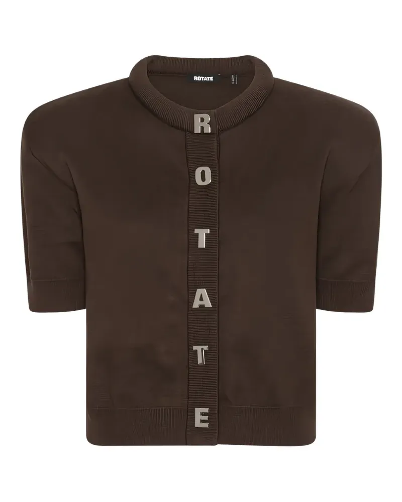 ROTATE Birger Christensen Kurzärmeliger Cardigan - Braun Braun