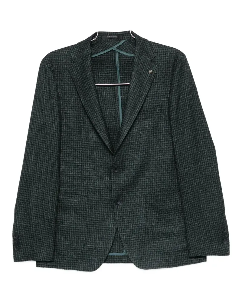 Tagliatore houndstooth-pattern blazer - Grün Grün
