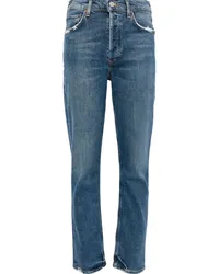 AGOLDE Riley Straight-Leg-Jeans mit hohem Bund Blau