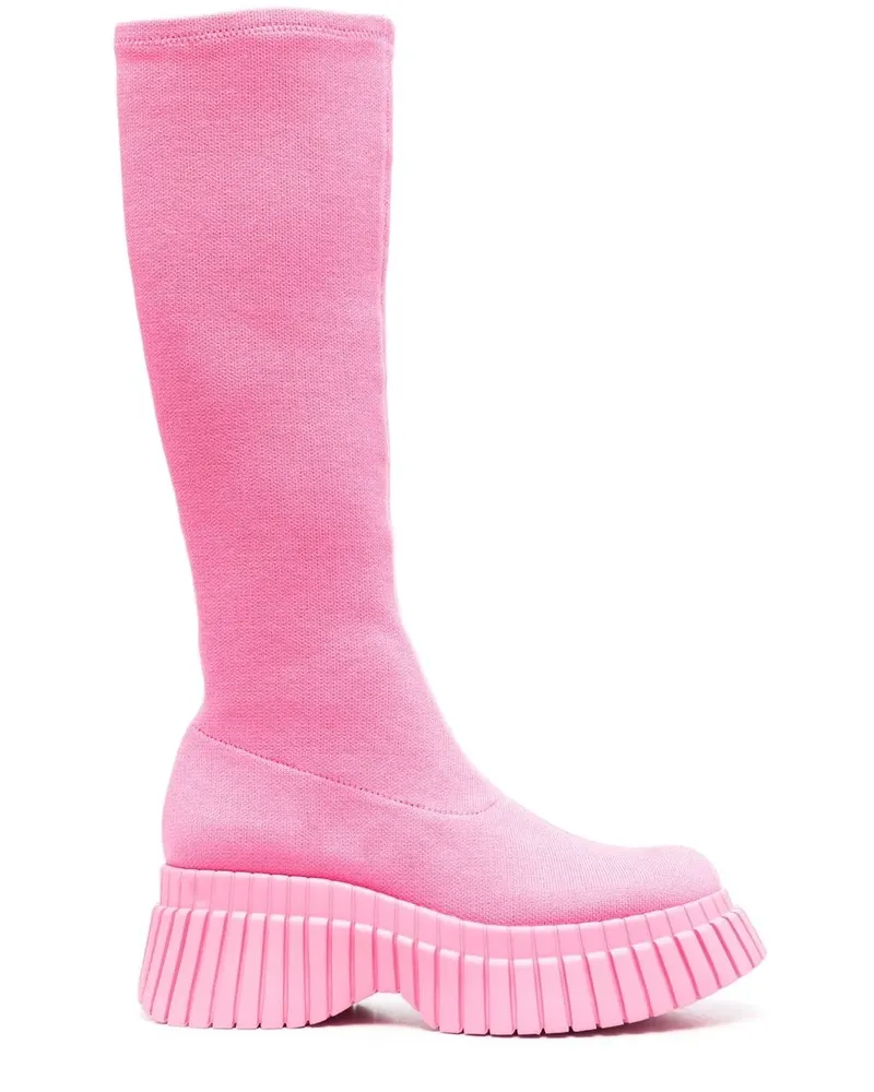 Camper Stiefel mit Plateau 70mm - Rosa Rosa