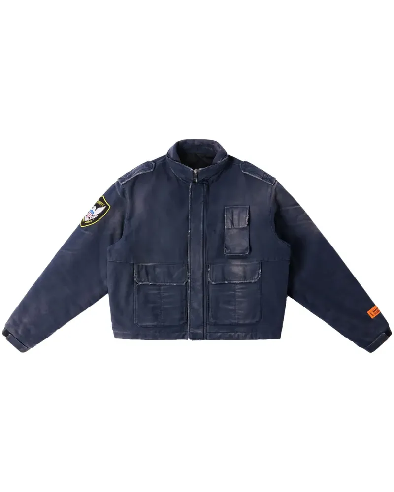 Heron Preston Jacke im Distressed-Look - Blau Blau