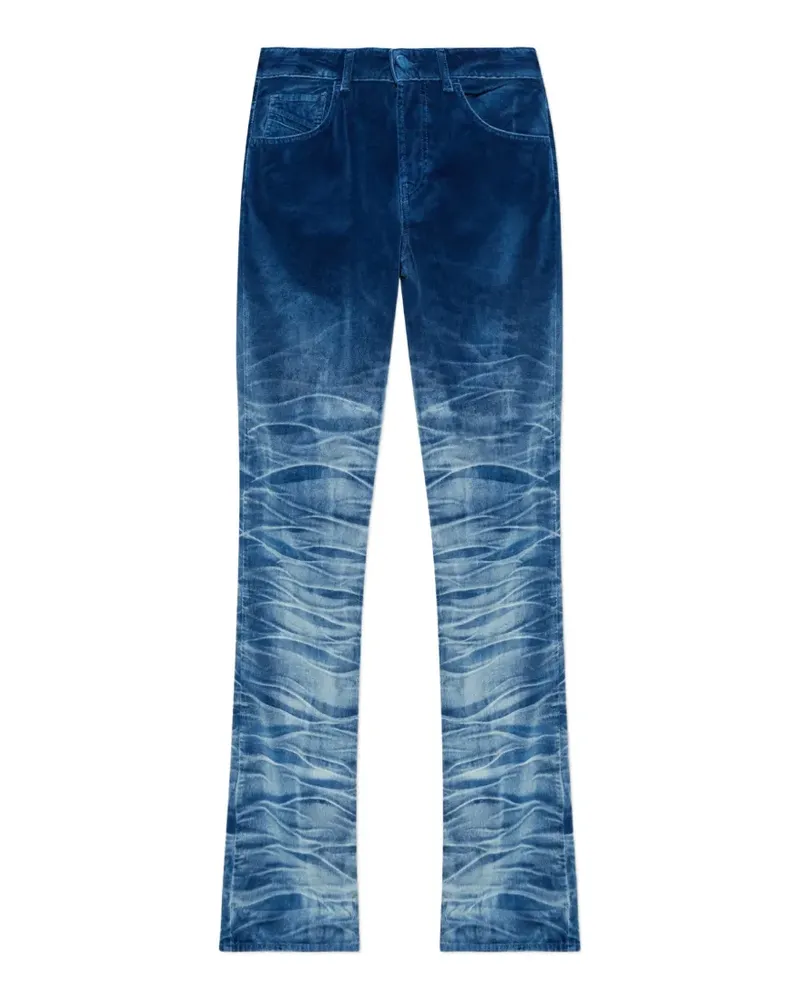 Diesel whiskered velvet-effect trousers - Blau Blau