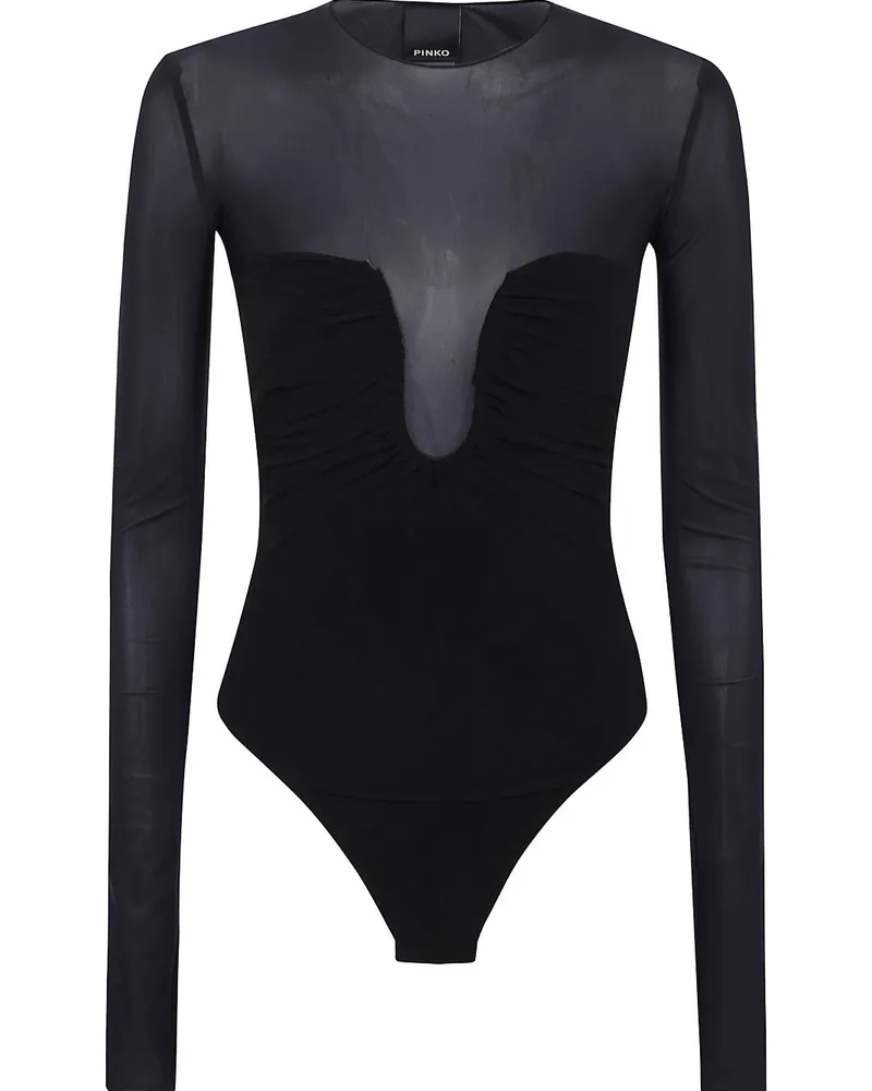 Pinko Langärmeliger Body - Schwarz Schwarz
