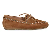 Drop Loafer mit Nieten - Braun