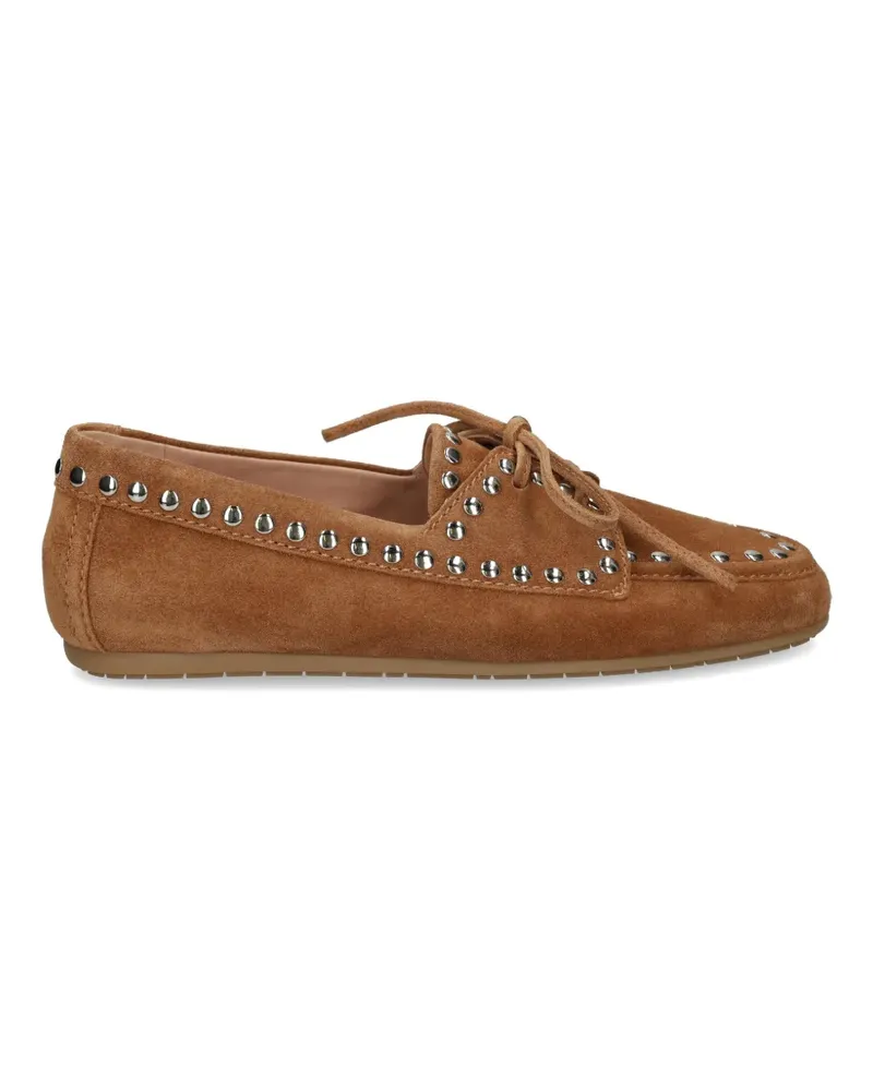 Kennel & Schmenger Drop studded lace-up loafers - Braun Braun