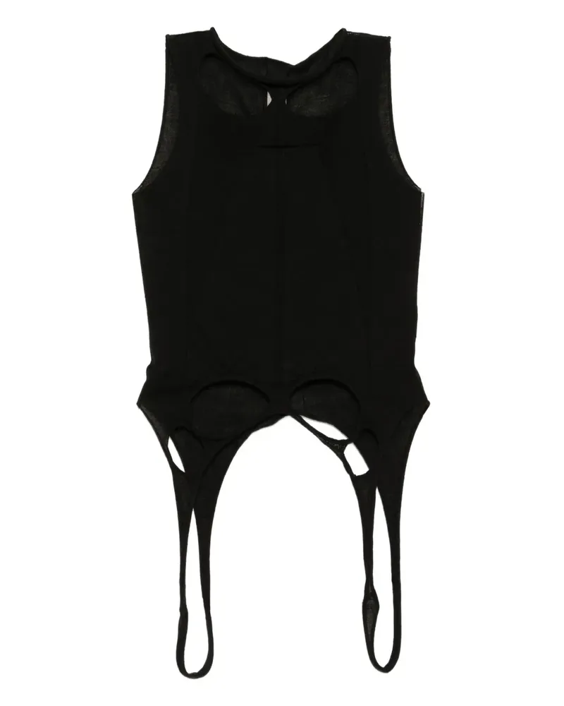 Rick Owens Slashed SL Pullunder - Schwarz Schwarz