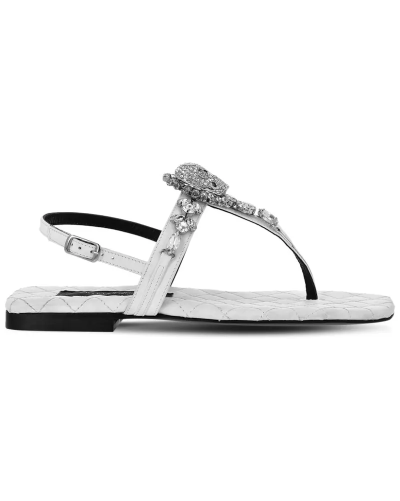 Philipp Plein Sandalen mit Kristallen - Weiß Weiß