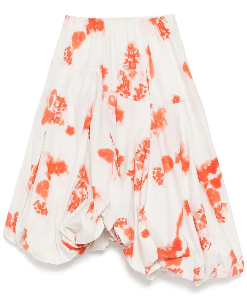 Lee Mathews Rock mit Fleur-Print - Weiß Weiß
