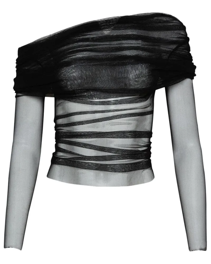 Christopher Esber Veiled Camisole-Top aus Seide - Schwarz Schwarz