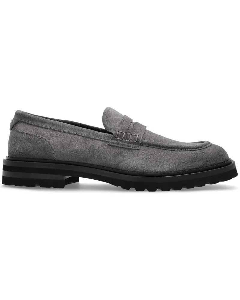 Dolce & Gabbana Loafer mit Logo-Schild - Grau Grau