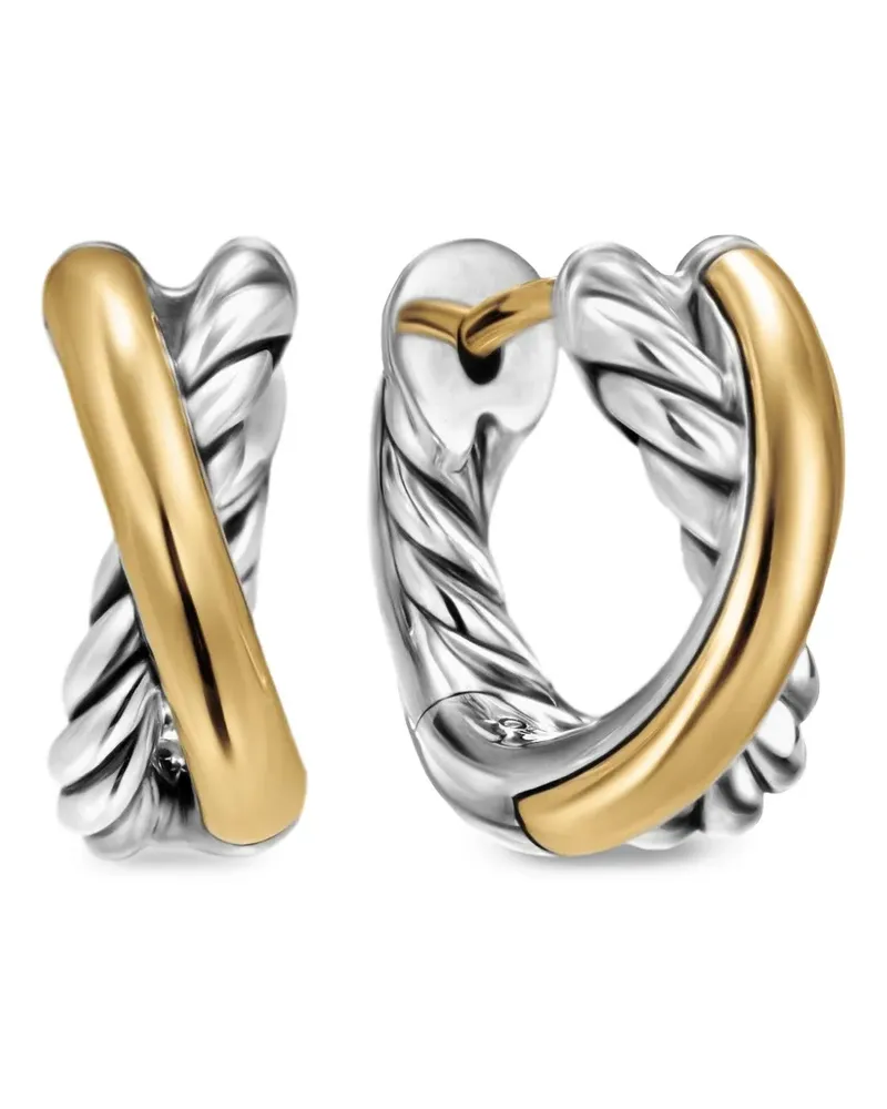 David Yurman 18kt Crossover Gelbgoldcreolen - Silber Silber