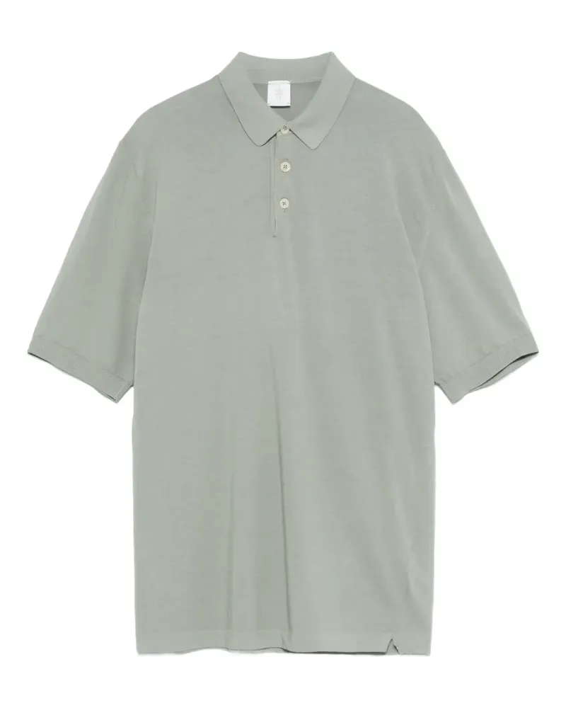 Eleventy Poloshirt mit Rundhalsausschnitt - Grün Grün