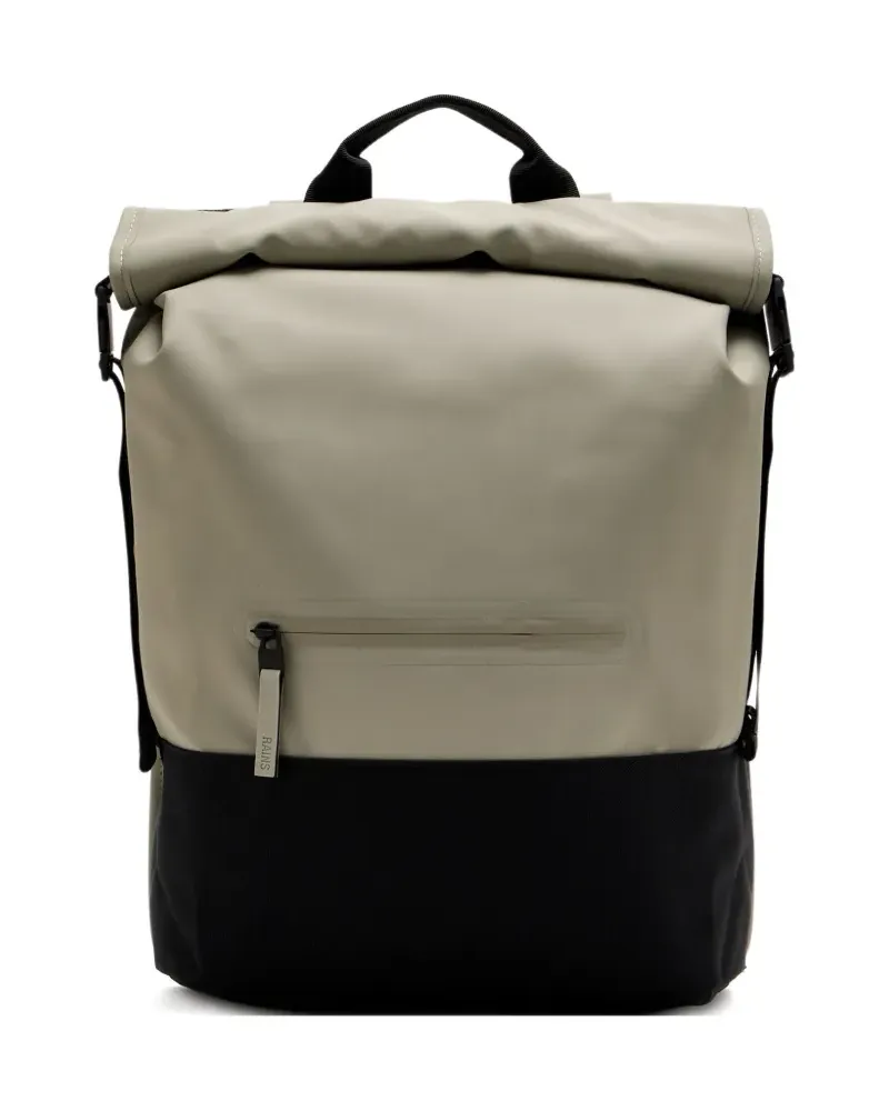 RAINS Rolltop Rucksack mit Reißverschlusstasche - Nude Nude